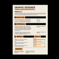 Resume template CV creative background N5