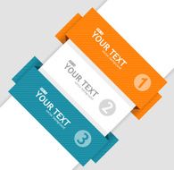 Vector text boxes infographics options banner N5