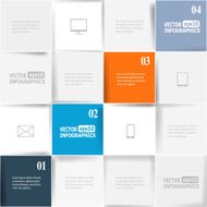 Modern business infographic banners from paper