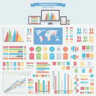 flat infographics elements