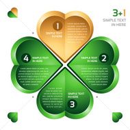 Vector option infographic Four-leaved clover