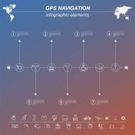 Global Positioning System navigation Infographic template N9