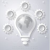 Abstract 3D digital illustration Infographic with world map Can N12