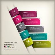 abstract 3d paper infographics N47