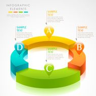 vector abstract 3d ring infographics N2
