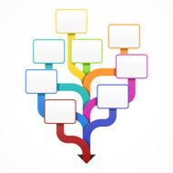 Blank business tree template