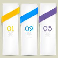 Colorful bookmarks for text Vector background
