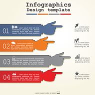 Infographic report template with hands Vector N2
