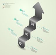 modern vector abstract 3d arrow infographic elements