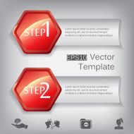 Vector 3d hexagon elements for infographic N3