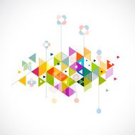 Abstract colorful and creative triangle background vector illustration N2