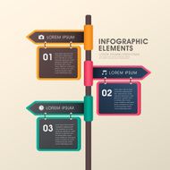 arrow signpost infographics design