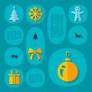 Christmas flat infographic N102