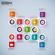 Abstract 3D paper Infographic N53