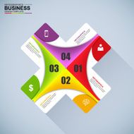Abstract 3D digital business Infographic N25