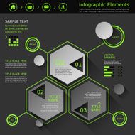 abstract hexagonal infographics