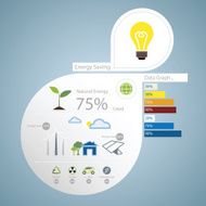 infographic of energy saving concept