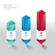 Modern infographics design crystal options banner Vector