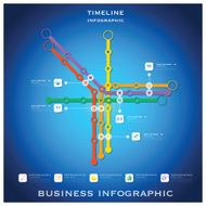 Route Timeline Business Infographic Background Design Template