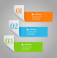 Modern numbered options banners
