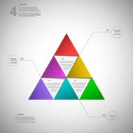 Colorful triangle for data presentation