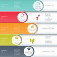 Modern business infographics options banner