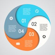 Modern vector info graphic for business project N169