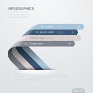Infographics vector design template Creative concept Ribbon style