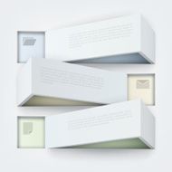 Abstract 3d boards for text
