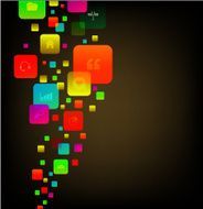 Vector modern abstract square infographics