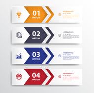 Design clean number banners template graphic or website layout N13