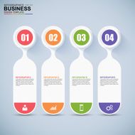 Abstract 3D digital business Infographic N26