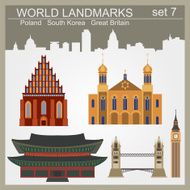 World landmarks icon set Elements for creating infographics N4