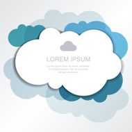 Blue clouds background Vector illustration modern template design