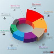 Abstract 3D paper Infographic N54