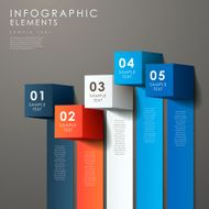 abstract 3d cube infographics N8