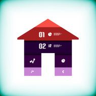 Modern flat house infographic template
