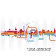 Colorful vector background with arrows