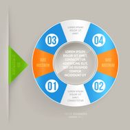 Abstract Paper infografics design N13