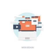 Vector illustration Flat computing background Programming coding Web development and N36