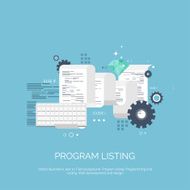 Vector illustration Flat computing background Programming coding Web development and N38