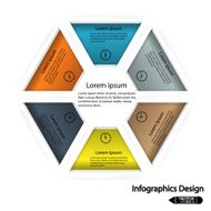 hexagon infographics options banner