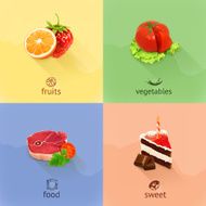 Food concept vector set N2