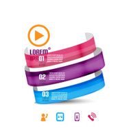 Vector ribbons infographic design
