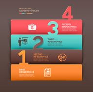 Abstract business infographics number options template