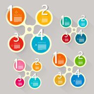 Colorful Paper Infographics Layout