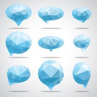 Vector bright speech cloud and blobs N6