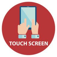 Mobile phone and digital tablet using with hand touching screen