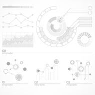 Infographic elements in grey