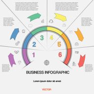 infographic with text areas on six positions N2